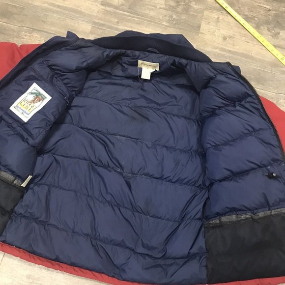 Vintage Eddie Bauer Jacket Men Size Medium Red Goose Down Ridge Line‎ Parka/Coat - Picture 10 of 11